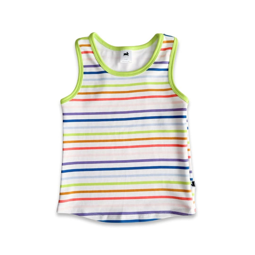Kids' Bamboo Racerback Tank | Blue Checkers