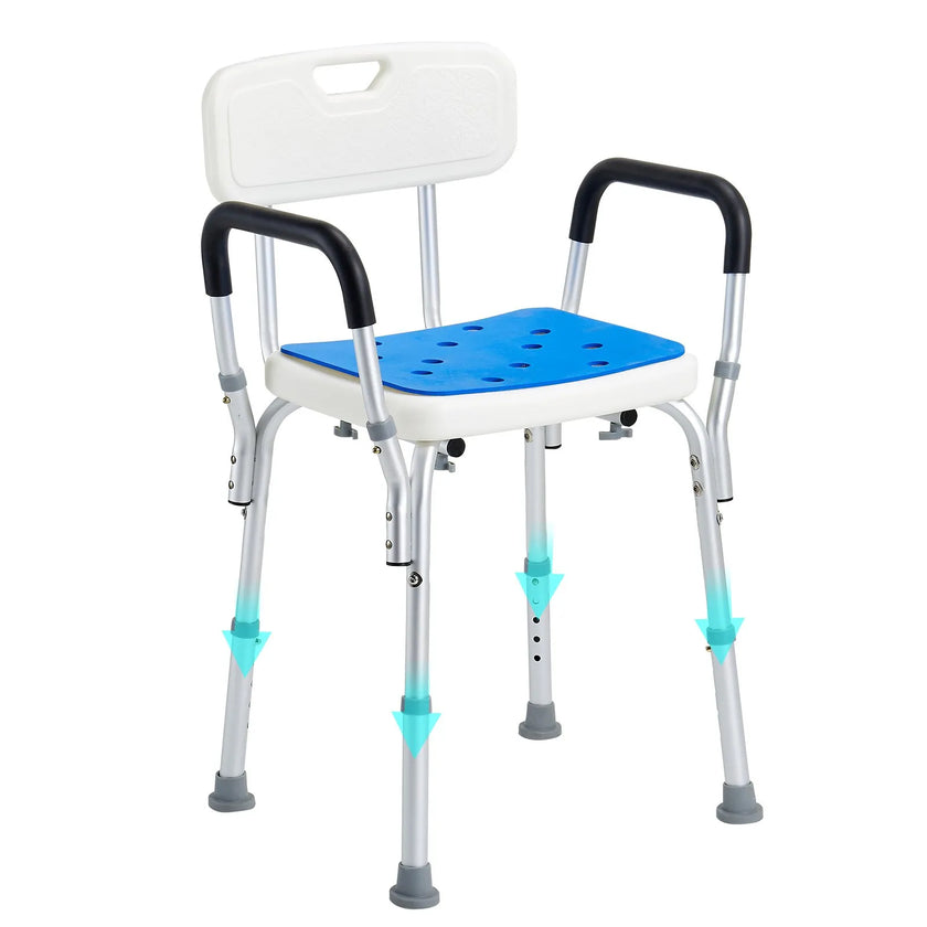 VEVOR 400lbs Shower Chair Bath Stool Seat Height Adjustable for Bathtub Shower