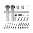 VEVOR 8FT Sliding Barn Door Hardware Kit for Single Sliding Barn Door Silver
