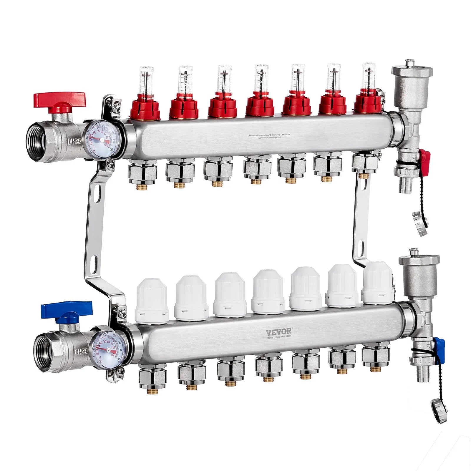 VEVOR 7-Branch Radiant Heat Manifold 1/2