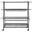 VEVOR 15 Pole Fishing Rod Holder Fishing Rack Cart Organizer for Garage Wheels