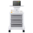 VEVOR 4 Tiers Lab Carts Mobile Medical Cart with 3 Drawers & 1 Top Tray White