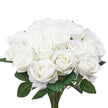 VEVOR 60 Pcs White Rose Artificial Flowers Realistic Bouquet for Xmas Home Decor