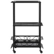 VEVOR 10 Pole Fishing Rod Holder Fishing Rack Cart Organizer for Garage Wheels
