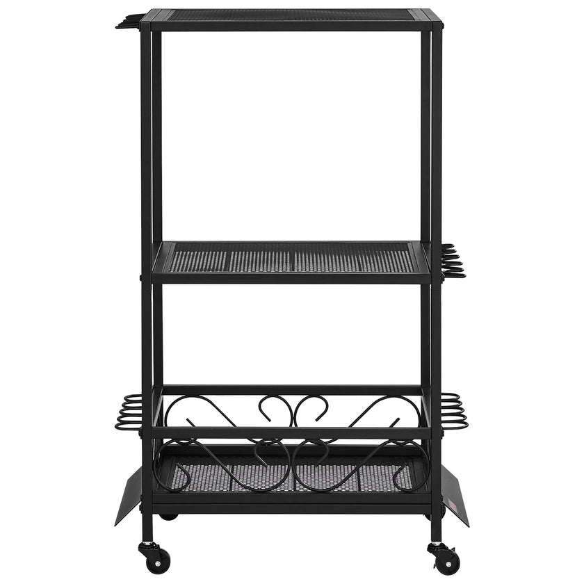 VEVOR 10 Pole Fishing Rod Holder Fishing Rack Cart Organizer for Garage Wheels