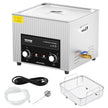 VEVOR 15L Ultrasonic Cleaner with Digital Timer&Heater Professional Ultrasonic Cleaner 40kHz Advanced Ultrasonic Cleaner 110V for Wrench Screwdriver Repairing Tools Industrial Parts Mental Cleaning