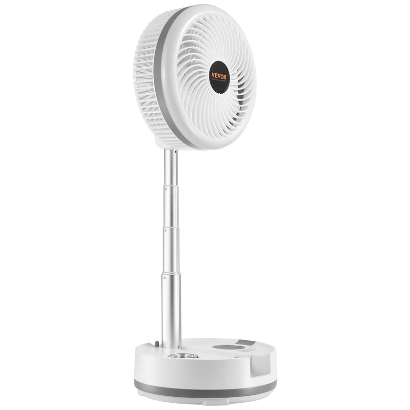 VEVOR 10 inch Foldable Rechargeable Oscillating Fan 3 in 1 Remote 9 Speeds