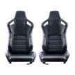 VEVOR 2 Set Racing Seat Adjustable Racing Chair with PVC Leather & Q235B Slider