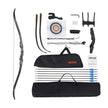 VEVOR 60in Takedown Recurve Bow Wooden Bow Arrows Kit Hunting Practice 30 lbs