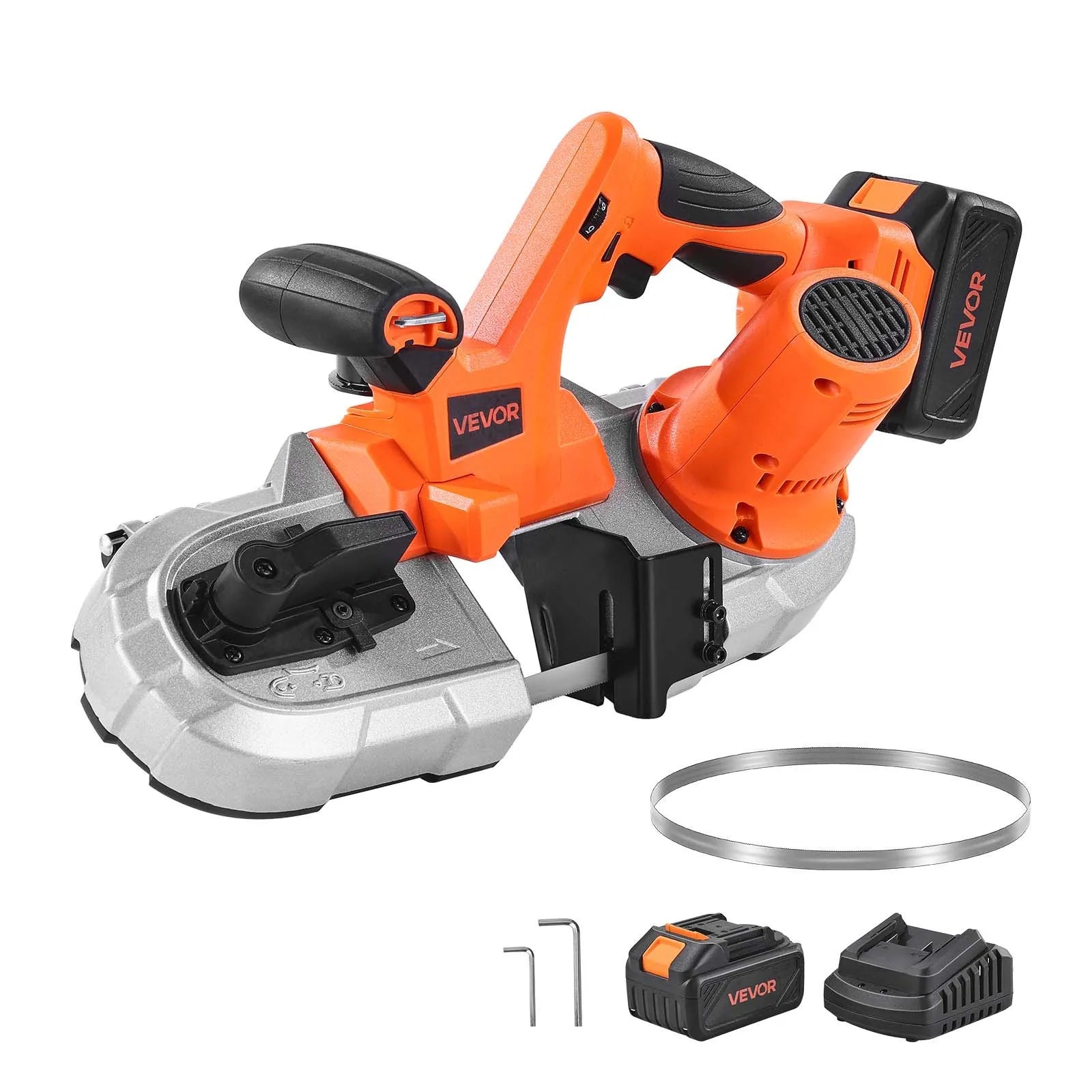 VEVOR 20V 2.56 Inches Deep Cut Variable Speed Portable Cordless Band Saw Kit