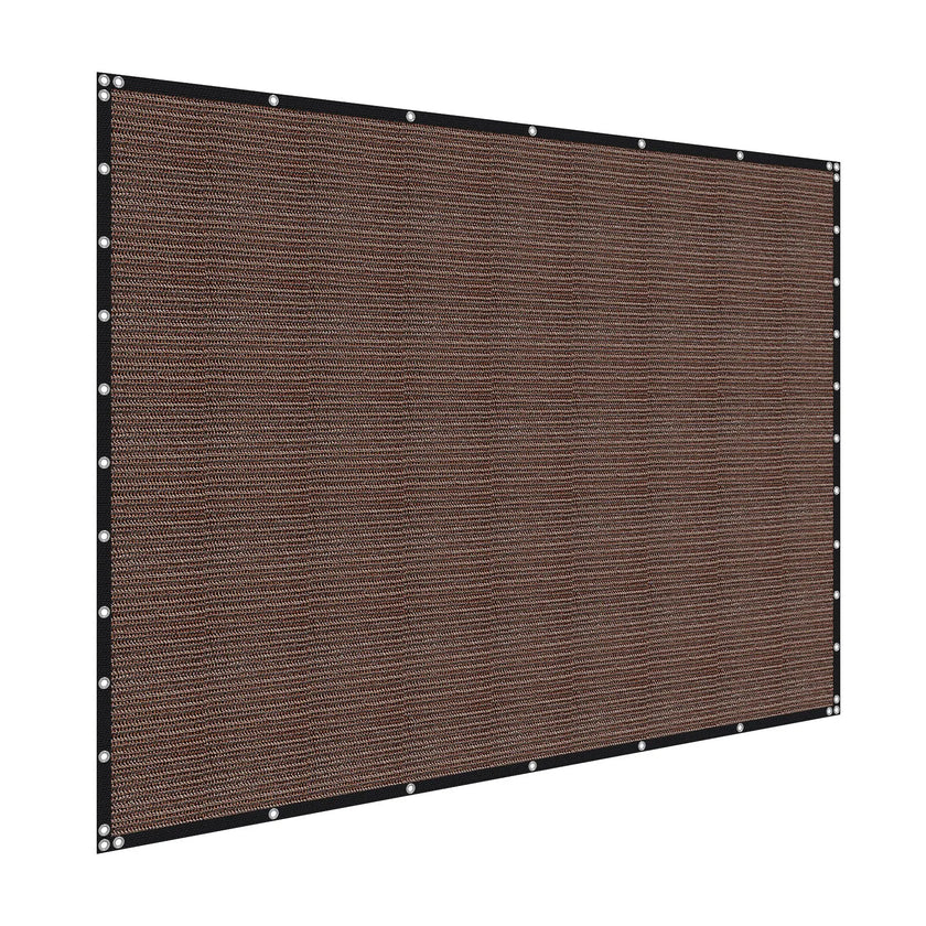 VEVOR 90% Sun Shade Cloth Privacy Screen 10 x 12 ft for Patio Garden (Brown)