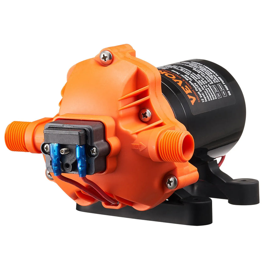 VEVOR 12V Diaphragm Pump 3.5GPM 13.25L/min 3-Chamber Water Pump Pressure Switch