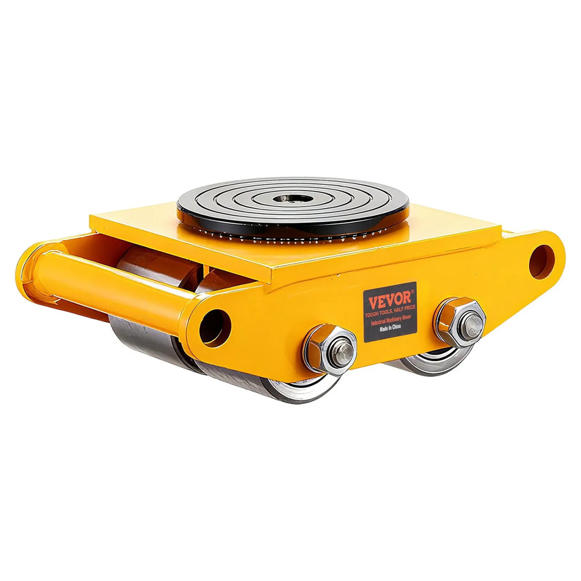 VEVOR 4PCS Machinery Skate Dolly, 26455LBS/12T Industrial Machinery Mover, Heavy Duty Carbon Steel Machinery Moving Skate & 4 Carbon Steel Wheels and 360° Rotation Non-Slip Cap for Warehouse, Factory