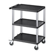 VEVOR 3-shelf Utility Cart 300 lbs 27.6 x 18.1-inch Service Cart with Wheels