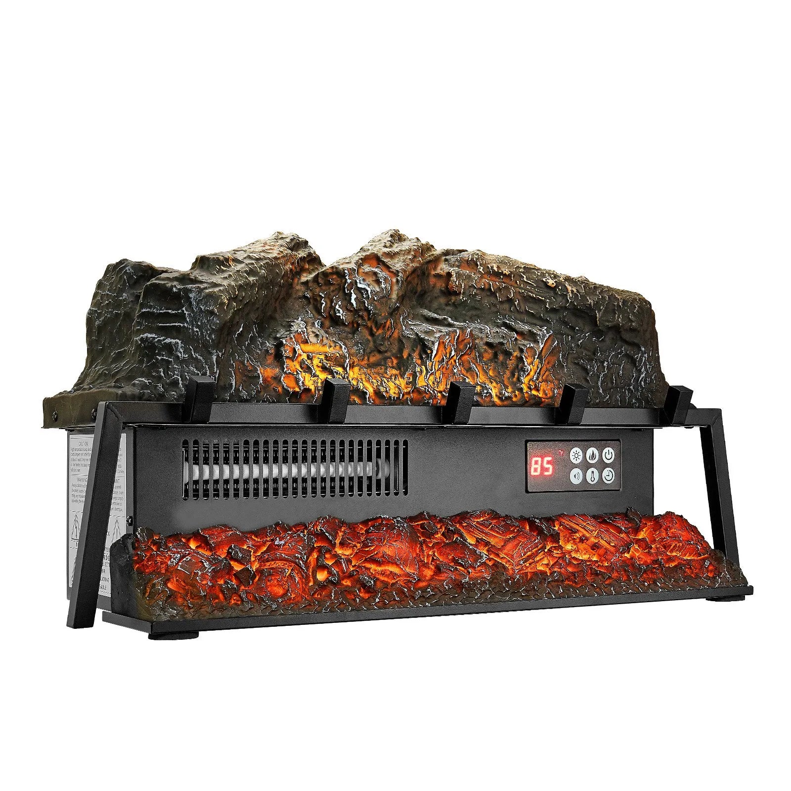 VEVOR 25 Inch Electric Fireplace Log Heater with Crackling Sound Timer Remote