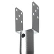 VEVOR No Dig Ground Anchor, 1 Pack 3.94 x 2.76 x 27.56 in DIY Screw in Post Stake, Includes 6 Lag Bolts & a Rebar, U-Shape Heavy Duty Steel Post Holder, Great for Mailbox Posts and Fence Posts