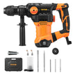 VEVOR 1-1/4 Inch SDS-Plus Rotary Hammer Drill, 13 Amp Corded Drills, Heavy Duty Chipping Hammers with Vibration Control & Safety Clutch, Electric Demolition Hammers Variable Speed, Power Tool For Conc