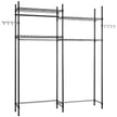VEVOR Over Washer and Dryer Storage Shelf Two Row 4 Tiers Washer Rack Black