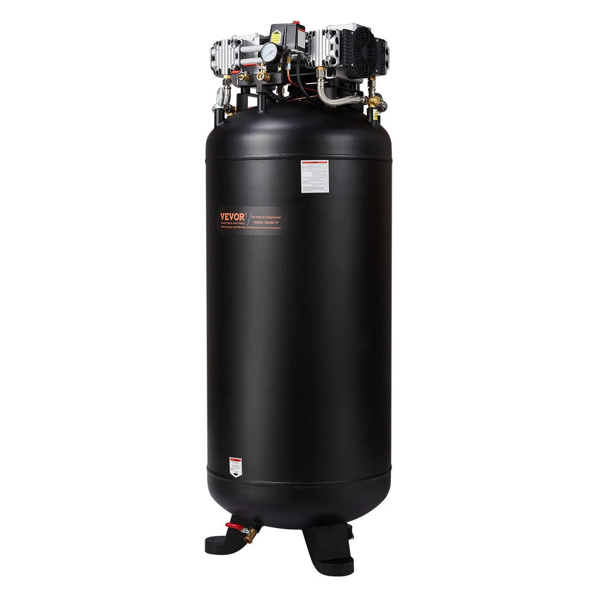 VEVOR 80 Gallon Air Compressor 6.5HP 15.5 SCFM@90 PSI 2-Stage 145PSI Oil Free