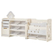 VEVOR  4-Tier Kids Toy Storage with Bookshelf with 10 Movable Plastic Bins