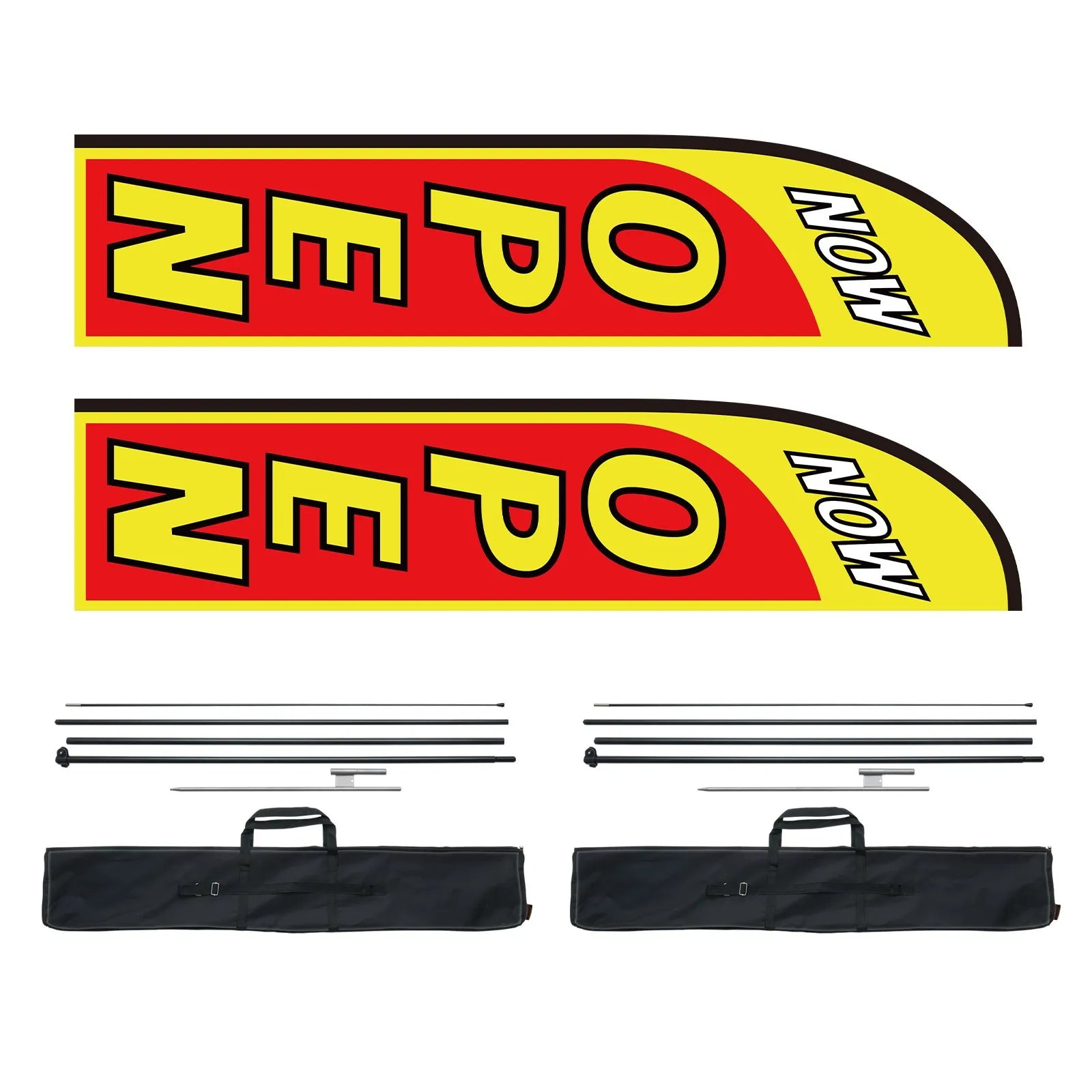 VEVOR Open Flags for Business Advertising Flags and Poles for Outside 16.3 FT