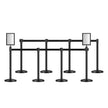 VEVOR 8 Pcs Stanchion Post with 4 Retractable Belts & 2 Sign Holders Hollow Base