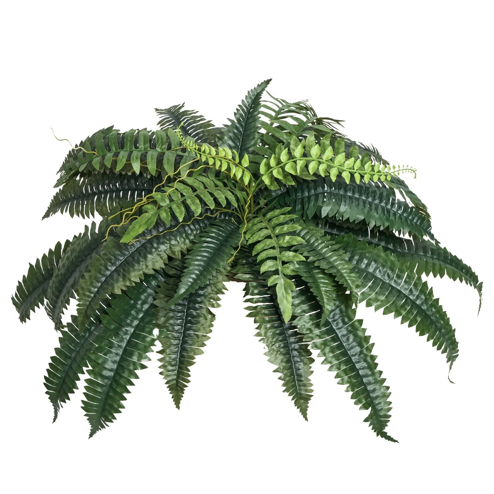 VEVOR 2Pcs Artificial Boston Ferns Plastic Fern 35 Branches Indoor Outdoor Decor