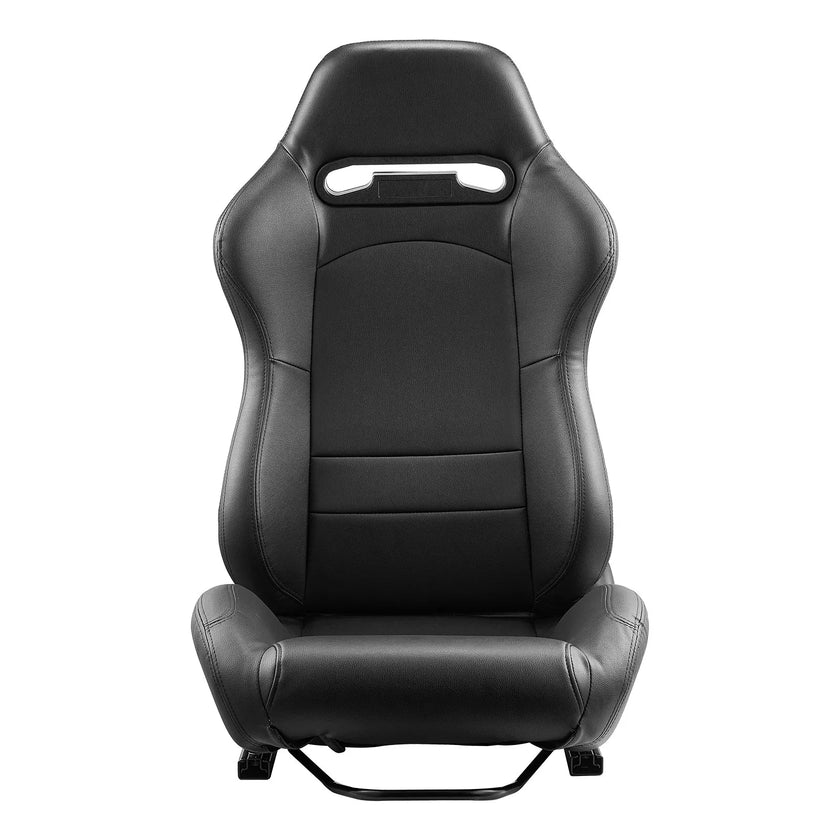 VEVOR 1 Set Racing Seat Adjustable Racing Chair with PVC Leather & Q235B Slider