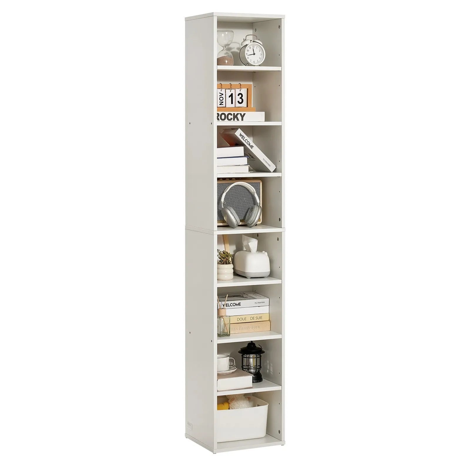 VEVOR 8 Tiers Narrow Bookshelf 71