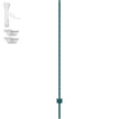 VEVOR 6 Feet Fence Post 6 Pack T-Post Heavy Duty Metal Fence Posts Green