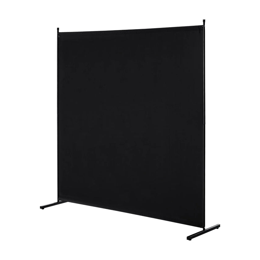 VEVOR 6FT Room Divider Single Panel Fabric Room Screen for Office Bedroom Black