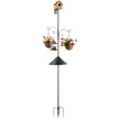 VEVOR 92 Inch Bird Feeding Station 4 Hook Wild Bird Feeder Stand Pole