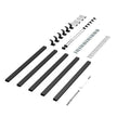 VEVOR 15ft Wall Mounted Stair Handrail Black Aluminum 250lbs Load Capacity