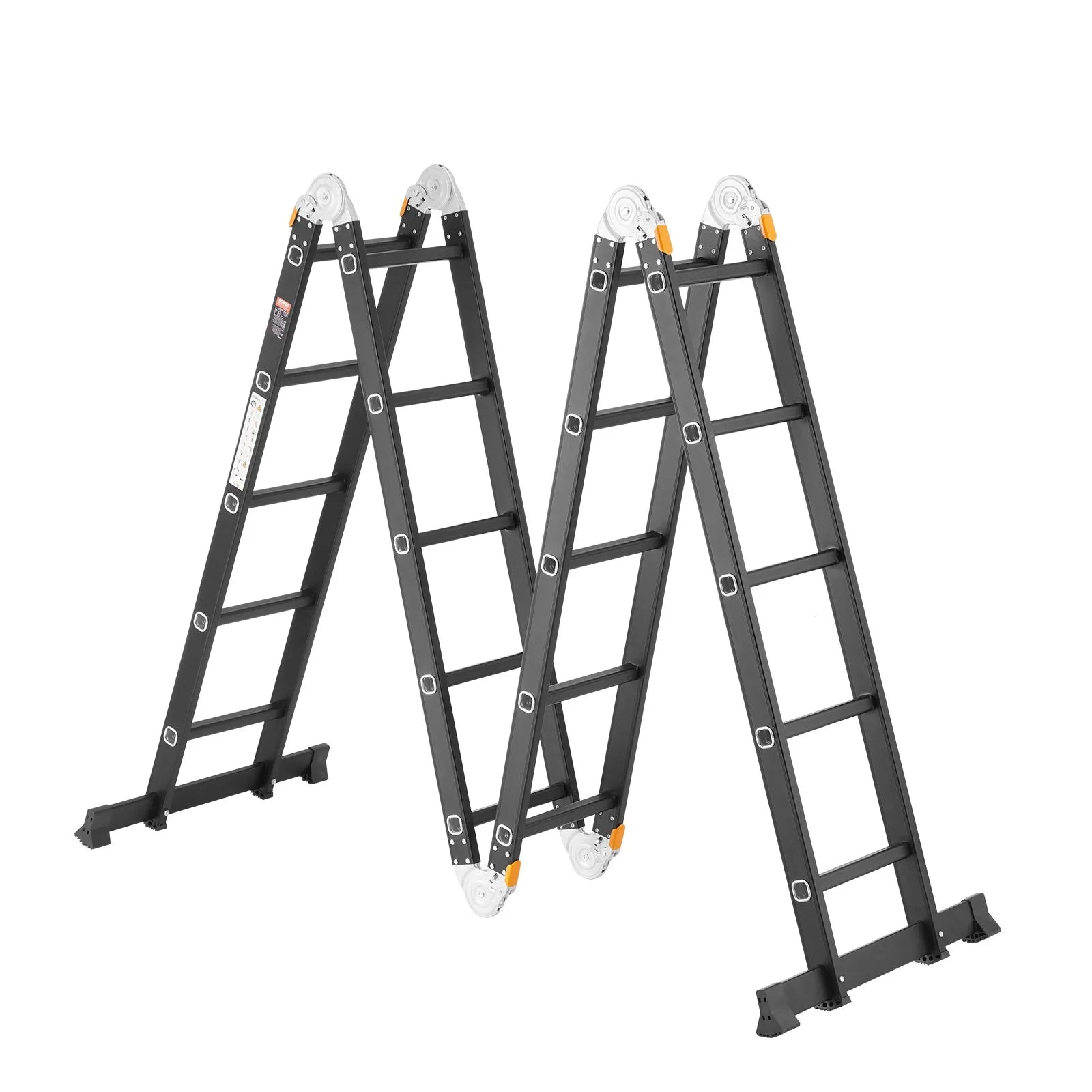 VEVOR Multi-Purpose Folding Ladder 7-in-1 5 Step 19ft Reach Height for Work