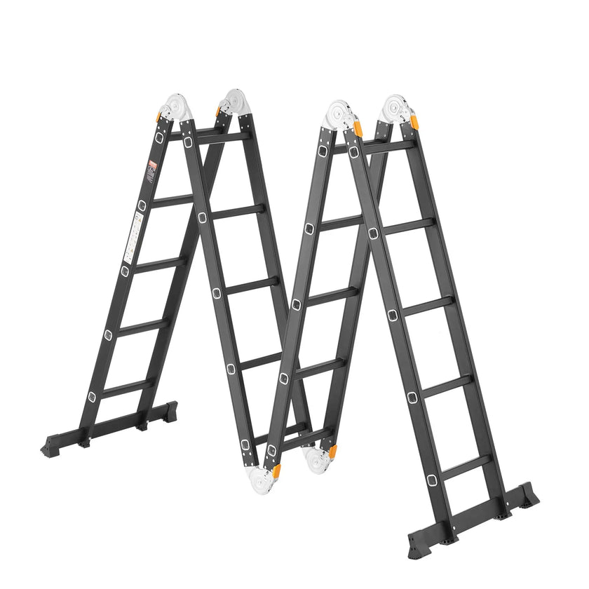 VEVOR Multi-Purpose Folding Ladder 7-in-1 5 Step 19ft Reach Height for Work
