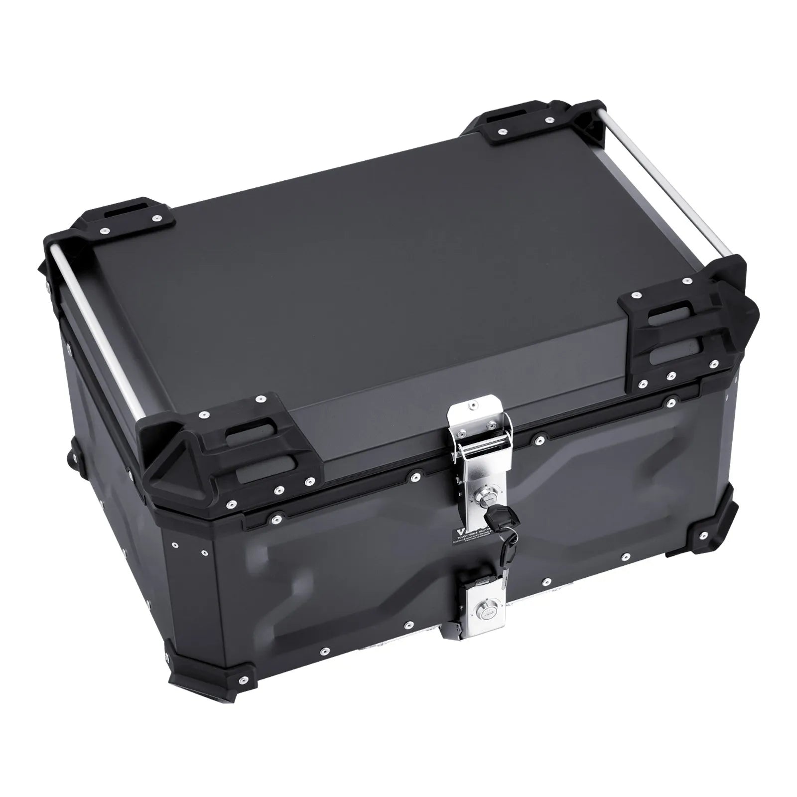 VEVOR 65L Motorcycle Top Case Universal Motorbike Tail Box with Leather Lining