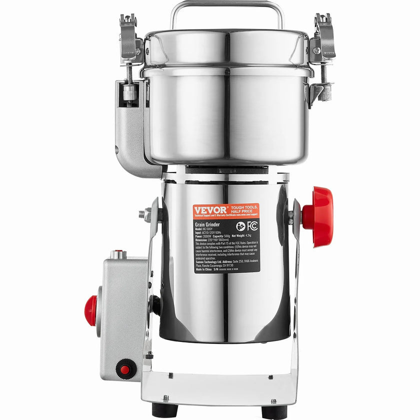 VEVOR 500g Commercial Spice Grinder Electric Grain Mill Grinder High Speed
