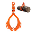 VEVOR 32in Log Lifting Tongs 4 Claw Solid Steel Log Grapple Swivel Log Tools