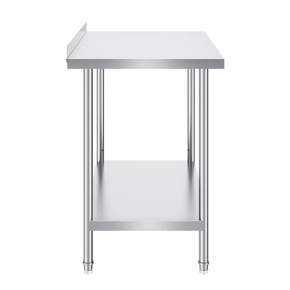VEVOR 24 x 36 x 36 Inch Stainless Steel Work Table, Commercial Food Prep Worktable Heavy Duty Prep Worktable, Metal Work Table with Adjustable Height for Restaurant, Home and Hotel