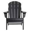 VEVOR Adirondack Chair Plastic Set of 2 All-Weather Folding Fire Pit Black