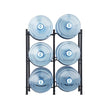 VEVOR 3 Tiers Water Jug Holder Double Row Water Bottle Rack for 6 Bottles Black