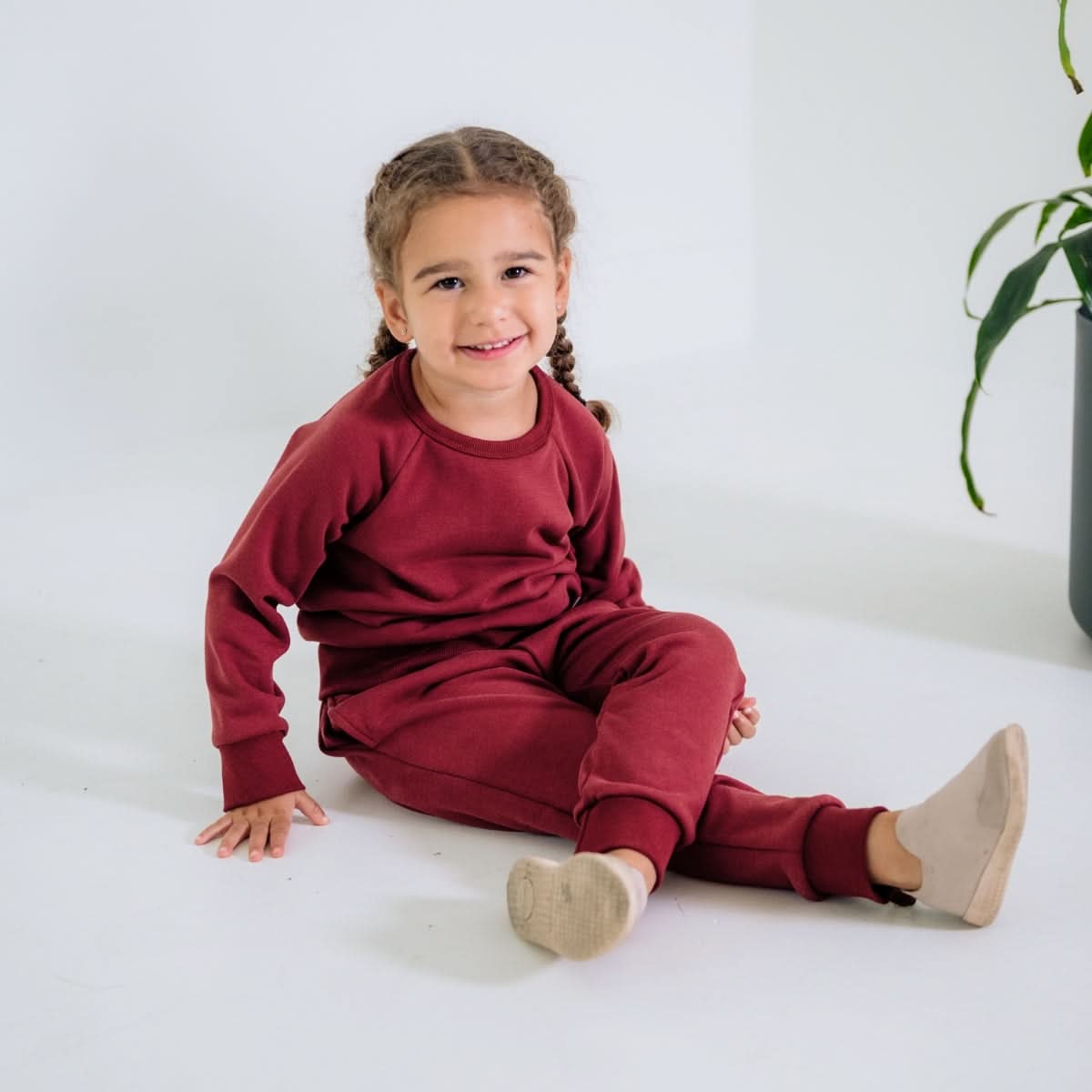 Baby/Kids' Bamboo Fleece Raglan Pullover | Cranberry