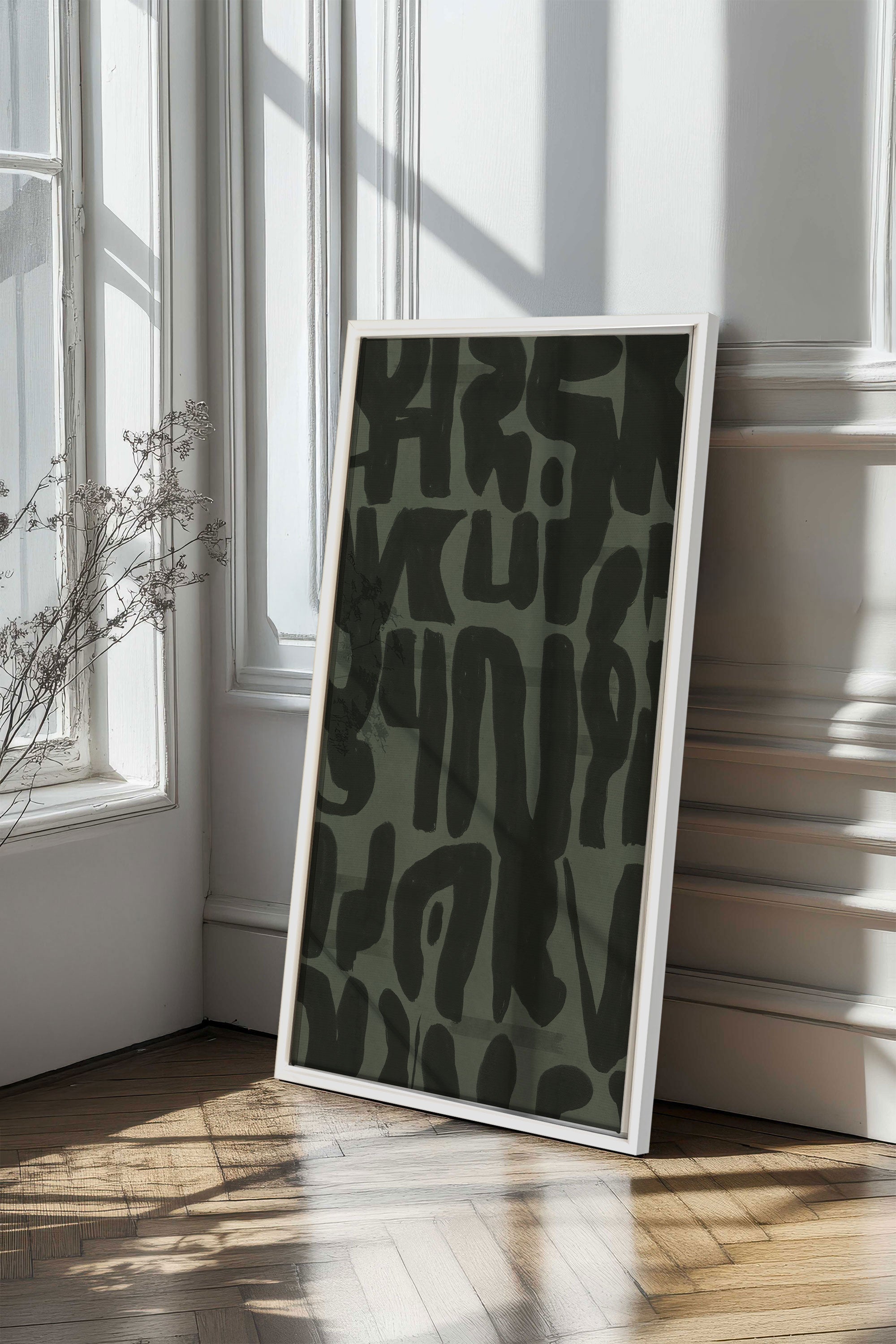 WILD SCRIPT, Oeuvre sur toile étirée
