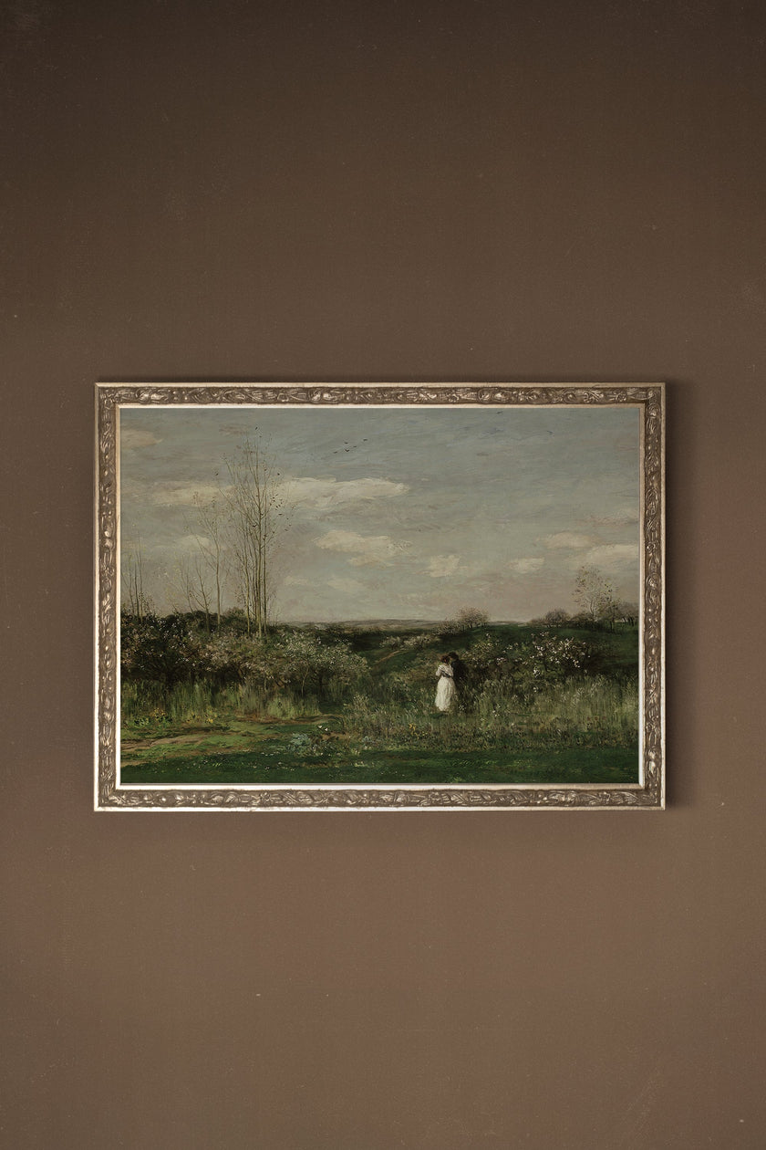 LES AMANTS DU VENT, CADRE VINTAGE ARGENT