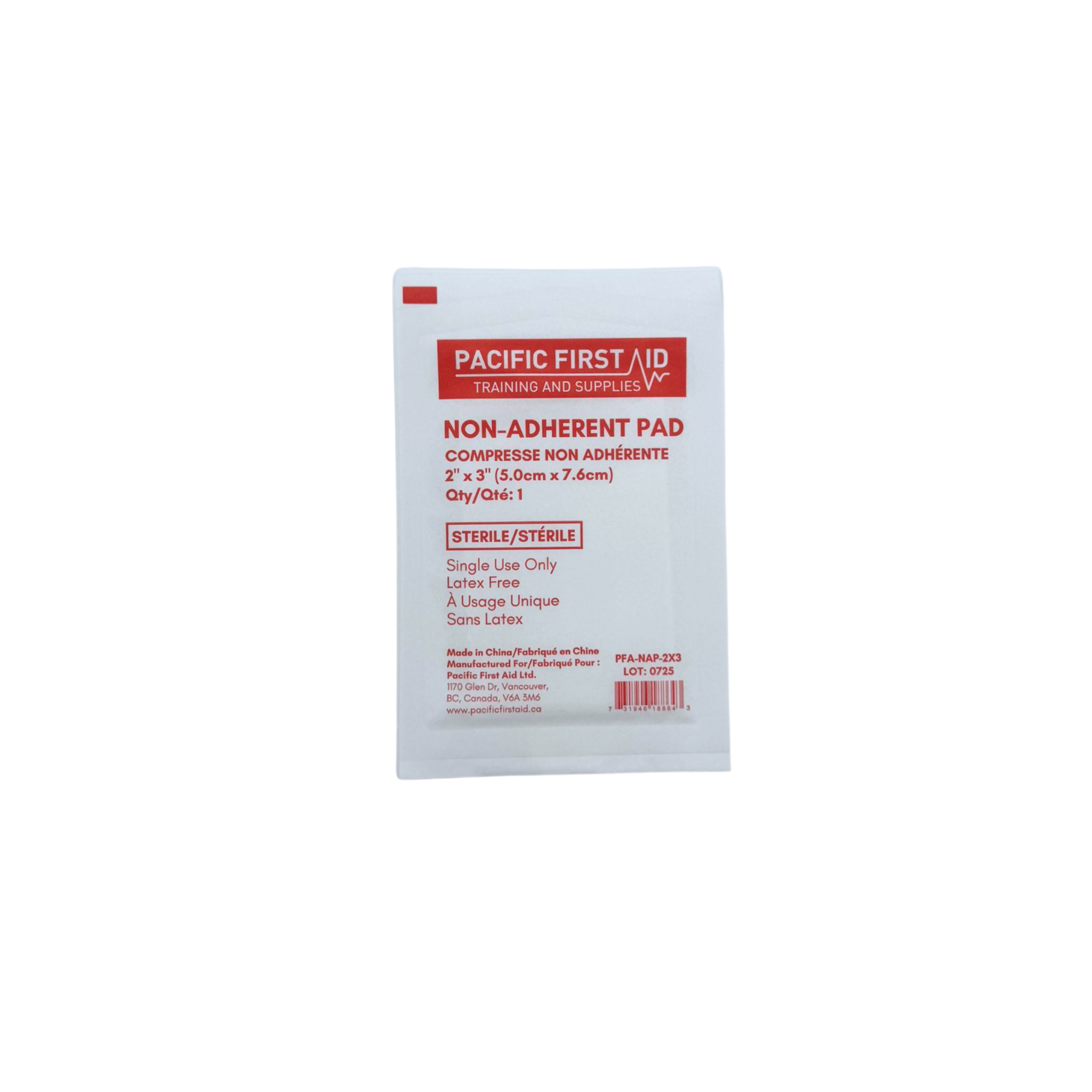 Non-Adherent Pads – Sterile, Latex-Free (2
