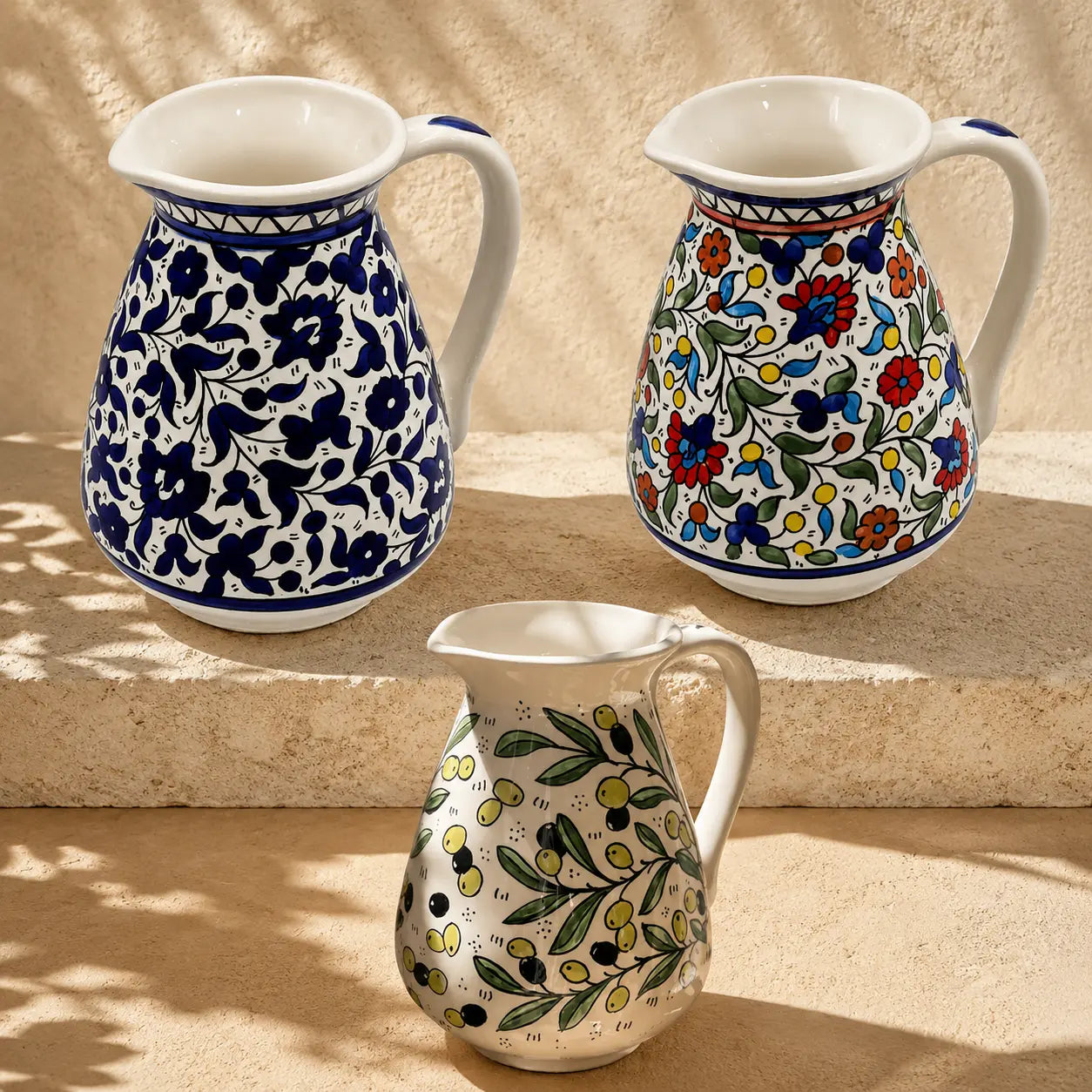 Haleeb Handmade Palestinian Ceramic Pitcher 1.6 L