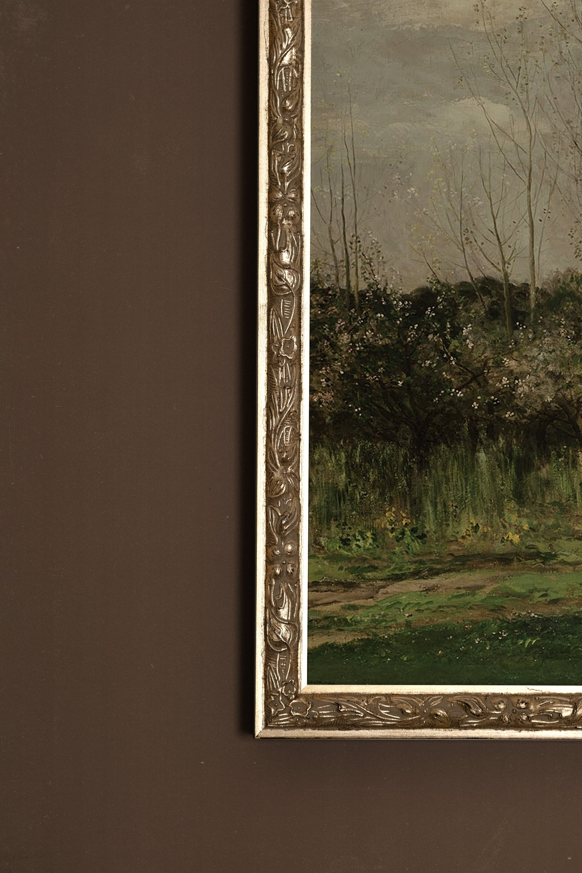 LES AMANTS DU VENT, CADRE VINTAGE ARGENT