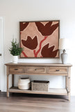 TERRE EN FLEURS, Oeuvre sur toile étirée