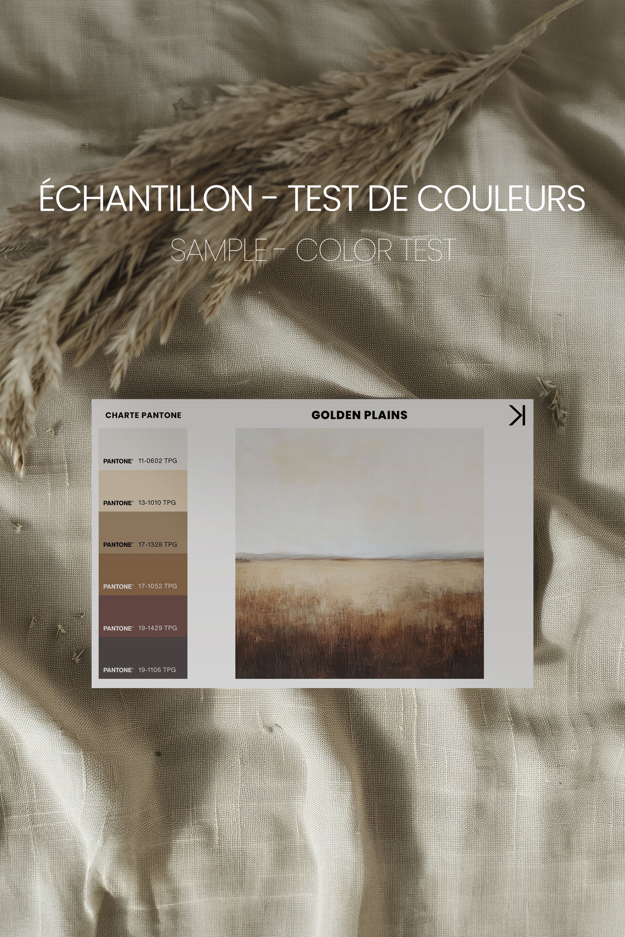 GOLDEN PLAINS, Oeuvre sur toile étirée