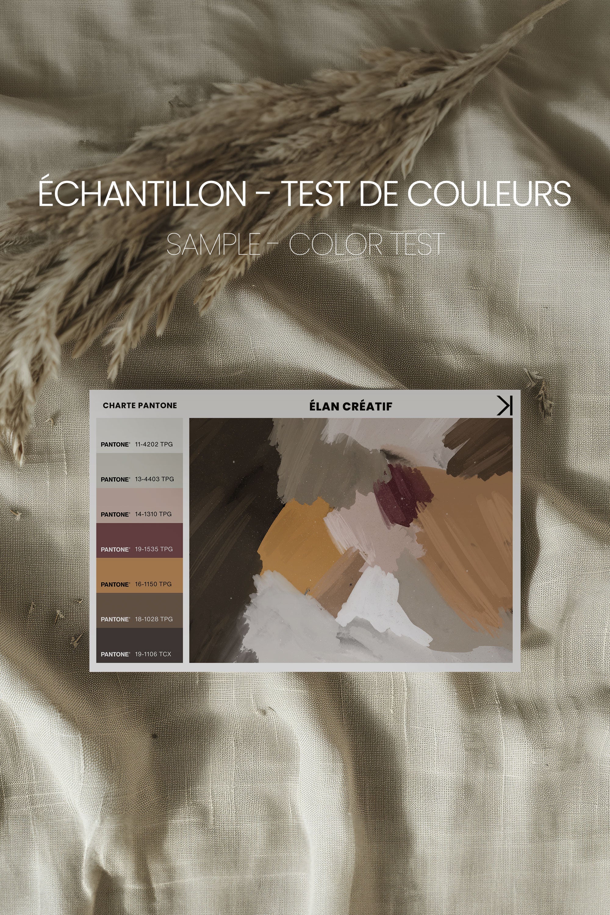 ÉLAN CRÉATIF, Oeuvre sur toile étirée